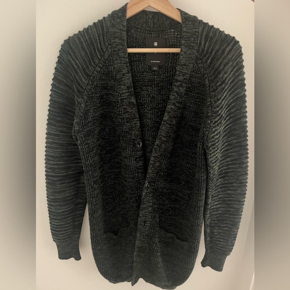 G-Star Suzaki cardigan in green & black Size S